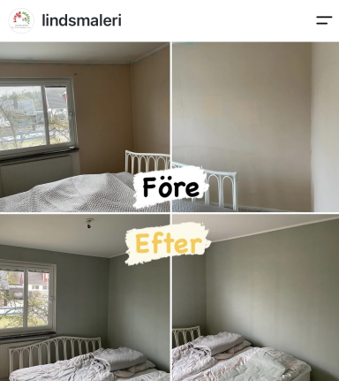 Spackling, målning och takmålning