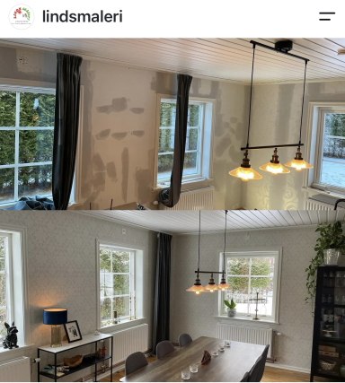 Spackling, målning och takmålning
